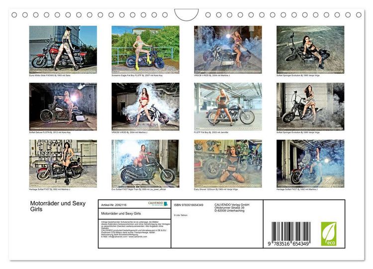 Produktbild: Motorr&auml;der und Sexy Girls (Wandkalender 2026 DIN A4 quer), CALVENDO Monatskalender
