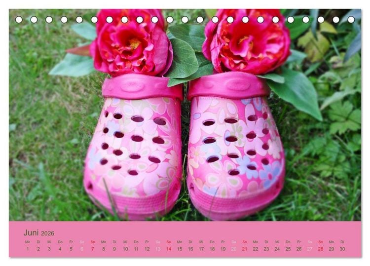 Produktbild: Schuhe - Schritt f&uuml;r Schritt durch das Jahr (Tischkalender 2026 DIN A5 quer), CALVENDO Monatskalender