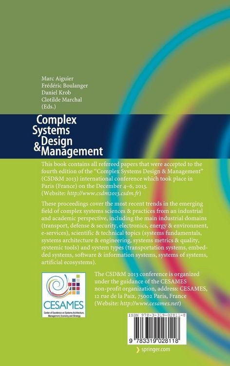 Produktbild: Complex Systems Design & Management