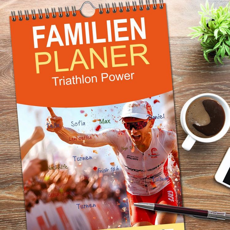 Produktbild: Familienplaner 2026 - Triathlon Power mit 5 Spalten (Wandkalender, 21 x 45 cm) CALVENDO
