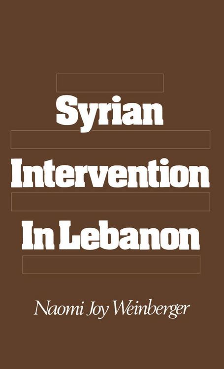 Produktbild: Syrian Intervention in Lebanon