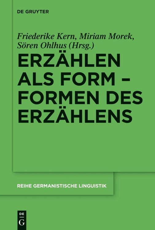 Produktbild: Erz&auml;hlen als Form - Formen des Erz&auml;hlens