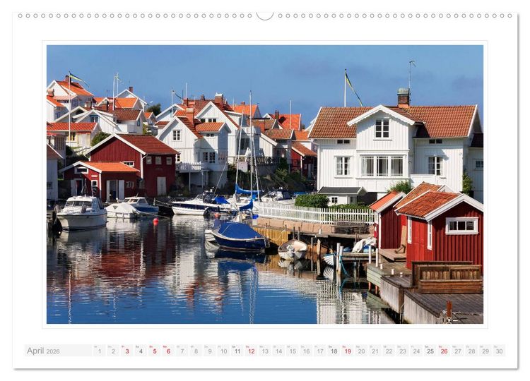 Produktbild: Bohusl&auml;n. Lysekil - Fiskeb&auml;ckskil - Grundsund (hochwertiger Premium Wandkalender 2026 DIN A2 quer), Kunstdruck in Hochglanz