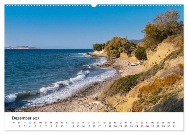 Produktbild: Str&auml;nde der Insel Rhodos (hochwertiger Premium Wandkalender 2027 DIN A2 quer), Kunstdruck in Hochglanz