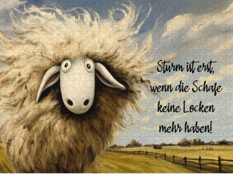 Produktbild: CALVENDO Puzzle Sturmschaf | 2000 Teile Lege-Gr&ouml;&szlig;e 90x67cm Foto-Puzzle f&uuml;r gl&uuml;ckliche Stunden