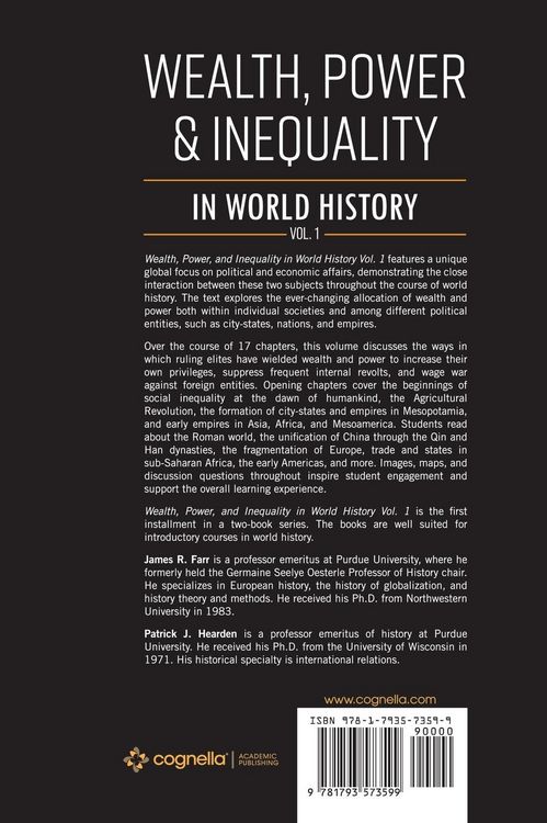 Produktbild: Wealth, Power and Inequality in World History Vol. 1