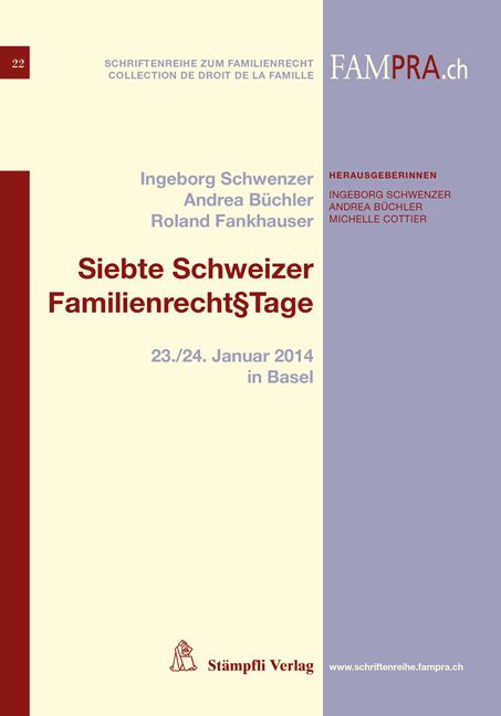 Produktbild: Siebte Schweizer Familienrecht&sect;Tage