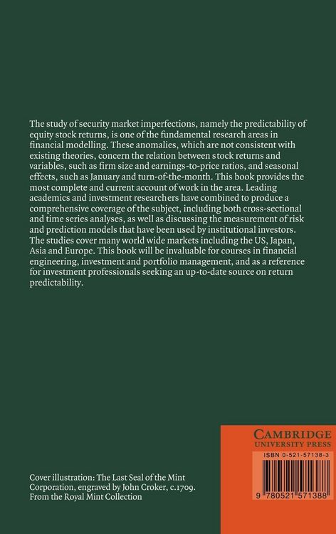 Produktbild: Security Market Imperfections in Worldwide Equity Markets