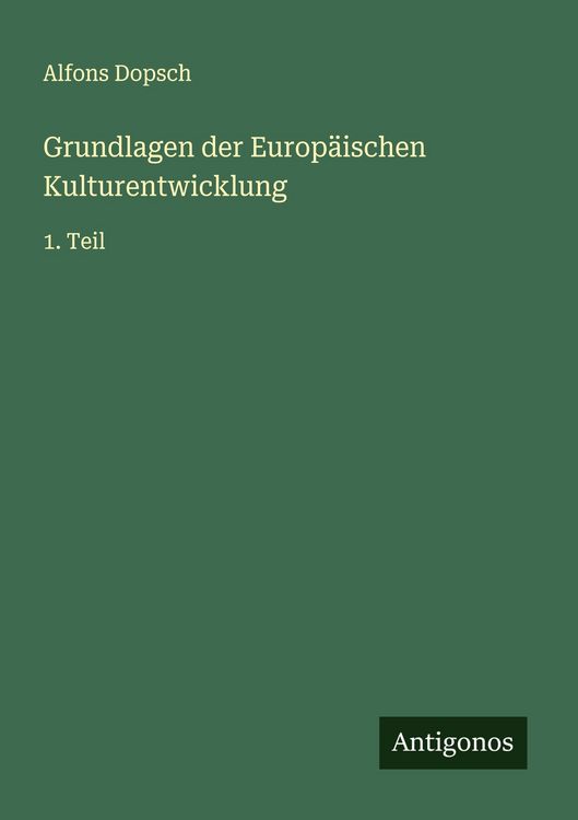 Produktbild: Grundlagen der Europ&auml;ischen Kulturentwicklung