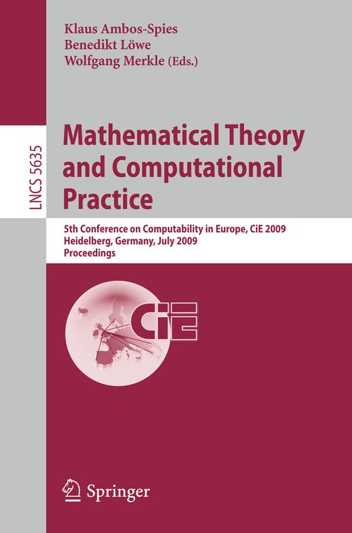 Produktbild: Mathematical Theory and Computational Practice