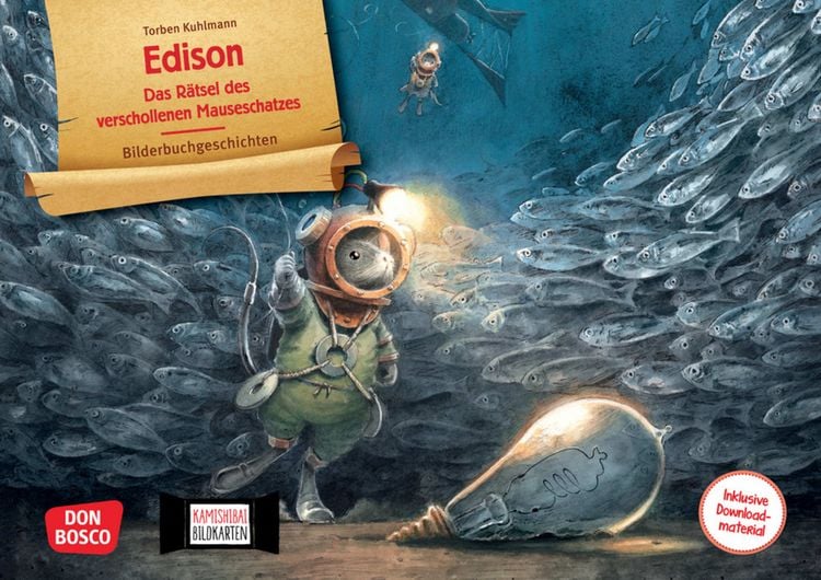 Produktbild: Edison. Das Rätsel des verschollenen Mauseschatzes. Kamishibai Bildkartenset