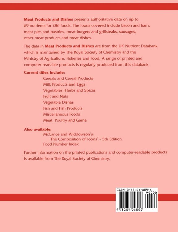 Produktbild: Meat Products and Dishes