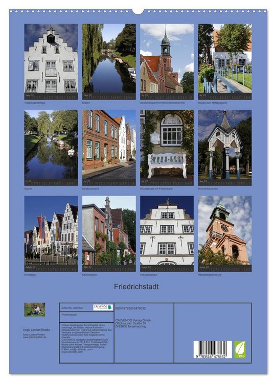 Produktbild: Friedrichstadt (hochwertiger Premium Wandkalender 2026 DIN A2 hoch), Kunstdruck in Hochglanz