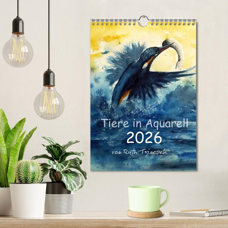Produktbild: Tiere in Aquarell 2026 - von Ruth Trinczek (Wandkalender 2026 DIN A4 hoch), CALVENDO Monatskalender