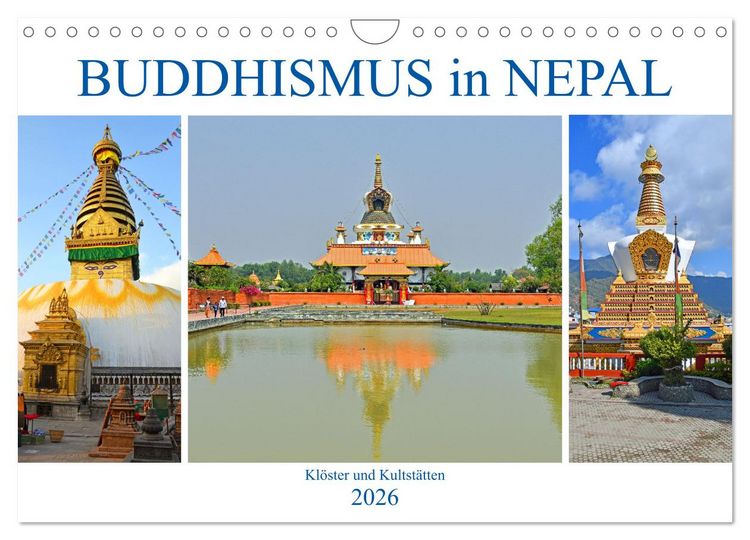 Produktbild: BUDDHISMUS in NEPAL (Wandkalender 2026 DIN A4 quer), CALVENDO Monatskalender