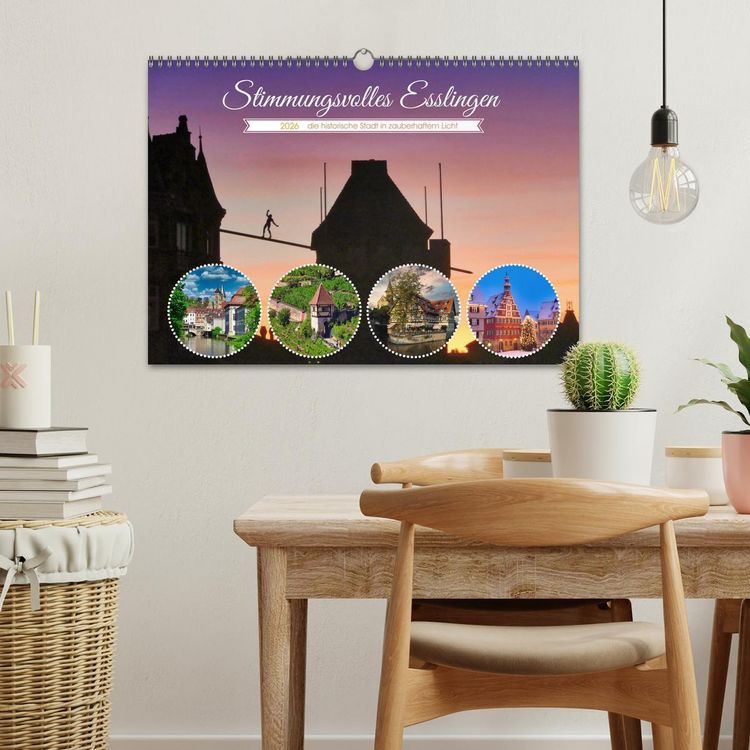 Produktbild: Stimmungsvolles Esslingen (Wandkalender 2026 DIN A3 quer), CALVENDO Monatskalender