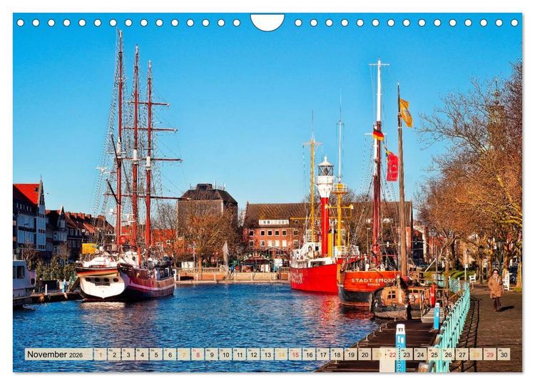 Produktbild: Sch&ouml;ne H&auml;fen in Deutschland von Greetsiel bis Lindau (Wandkalender 2026 DIN A4 quer), CALVENDO Monatskalender