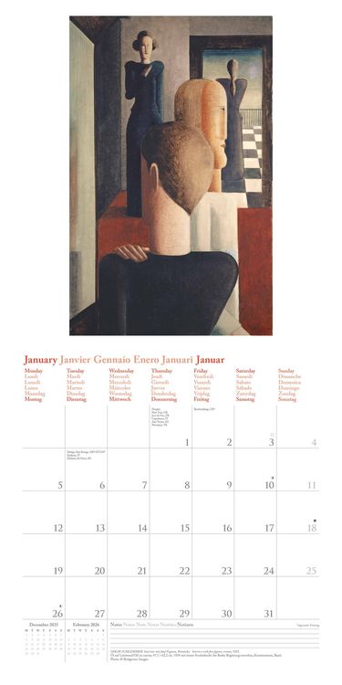 Bauhaus 2023 - Wand-Kalender - Broschüren-Kalender - 30x30 - 30x60 Geöffnet - Kunst-Kalender (GRID CALENDAR
