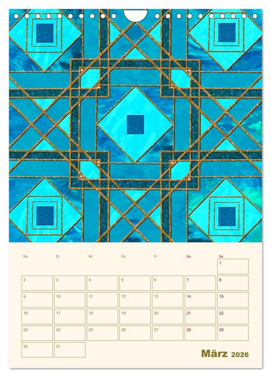 Produktbild: Art Deco Planer (Wandkalender 2026 DIN A4 hoch), CALVENDO Monatskalender