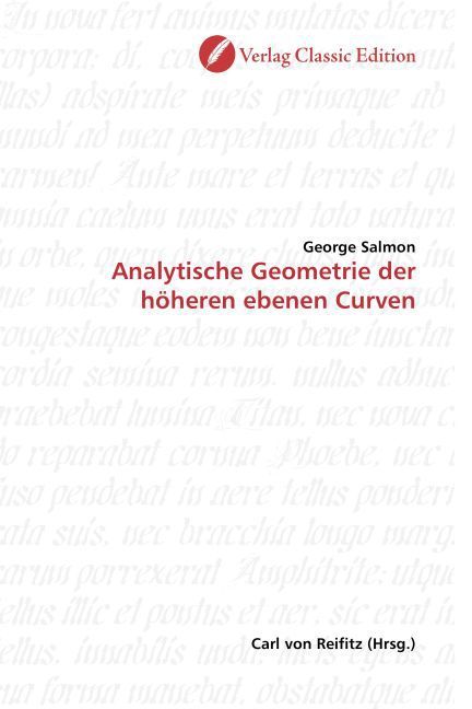 Produktbild: Salmon, G: Analytische Geometrie der h&ouml;heren ebenen Curven