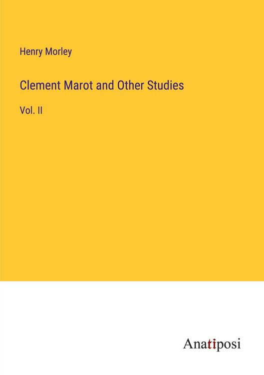 Produktbild: Clement Marot and Other Studies