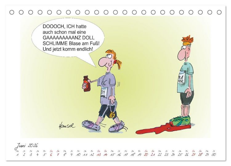 Produktbild: HANSELs kleiner Laufkalender (Tischkalender 2026 DIN A5 quer), CALVENDO Monatskalender