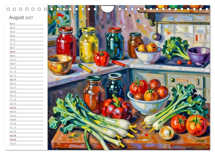 Produktbild: Painted Kitchen Moments - Twelve expressive interiors (Wall Calendar 2027 DIN A4 landscape), CALVENDO 12 Month Wall Calendar