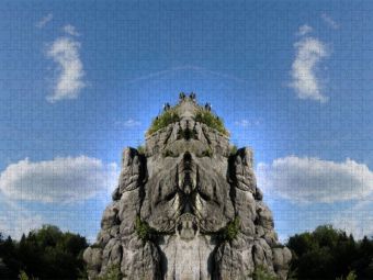 Produktbild: CALVENDO Puzzle Die Externsteine - Dimensionen im Spiegel | 1000 Teile Lege-Gr&ouml;&szlig;e 64x48cm Foto-Puzzle f&uuml;r gl&uuml;ckliche Stunden
