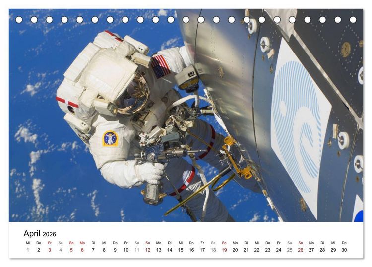 Produktbild: Abenteuer im Weltraum (Tischkalender 2026 DIN A5 quer), CALVENDO Monatskalender