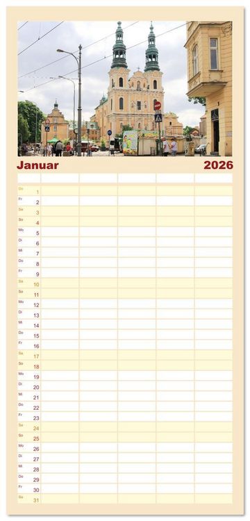 Produktbild: Familienplaner 2026 - Posen - Traumhaftes Reiseziel in Polen mit 5 Spalten (Wandkalender, 21 x 45 cm) CALVENDO