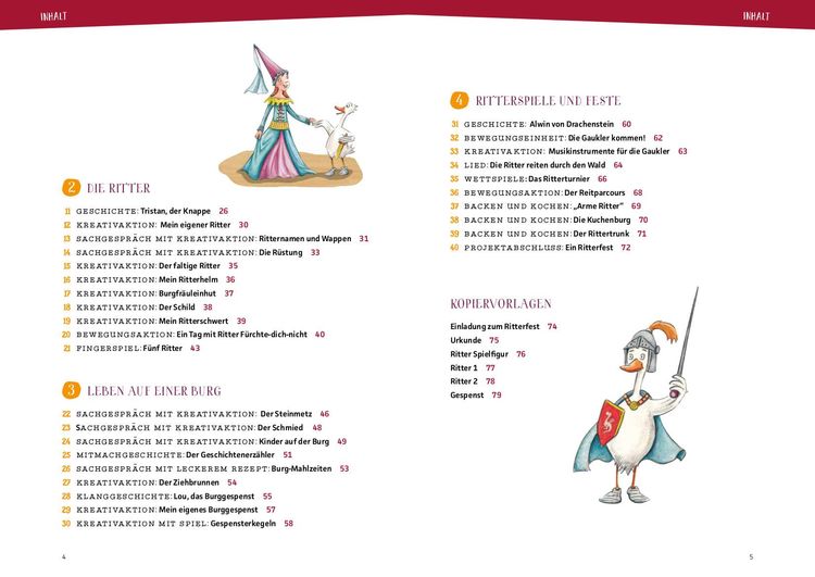 Projektreihe Kindergarten - Ritter und Burgen