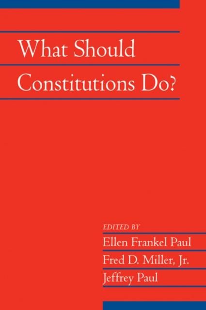 Produktbild: What Should Constitutions Do?