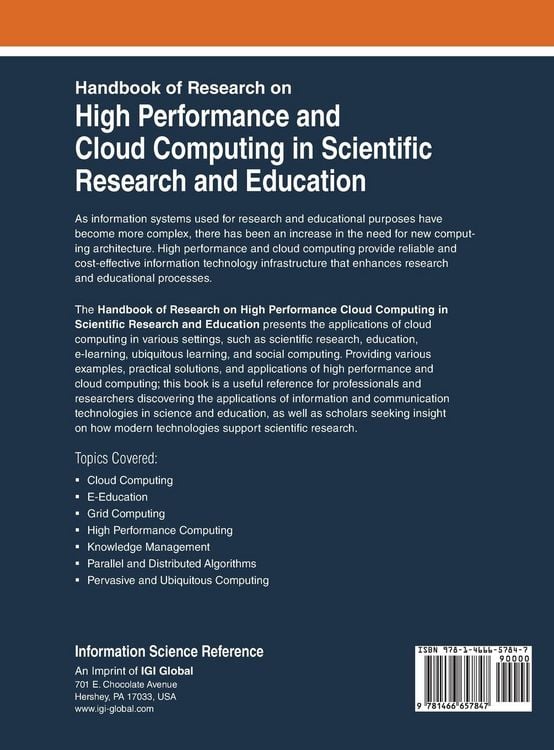 Produktbild: Handbook of Research on High Performance and Cloud Computing in Scientific Research and Education