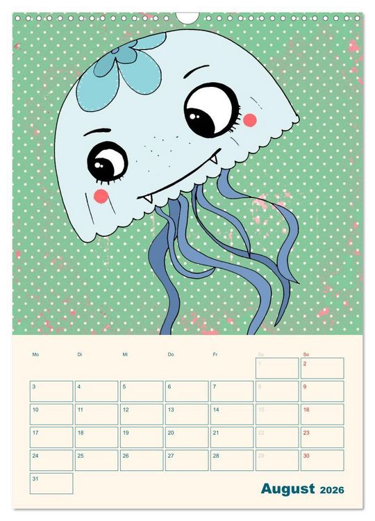 Produktbild: Kindliche Motive von Little Miss Arty - Illustrationen! (Wandkalender 2026 DIN A3 hoch), CALVENDO Monatskalender