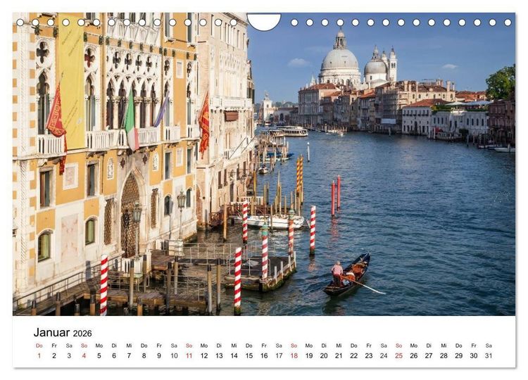 Produktbild: Die Attraktionen von Venedig (Wandkalender 2026 DIN A4 quer), CALVENDO Monatskalender