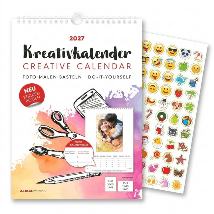 Produktbild: Kreativkalender A4 Notiz 2027