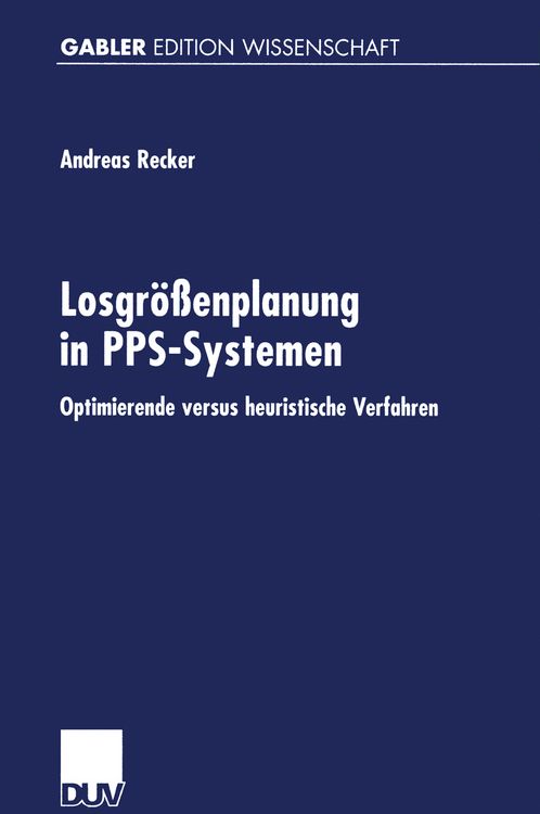 Produktbild: Losgr&ouml;&szlig;enplanung in PPS-Systemen