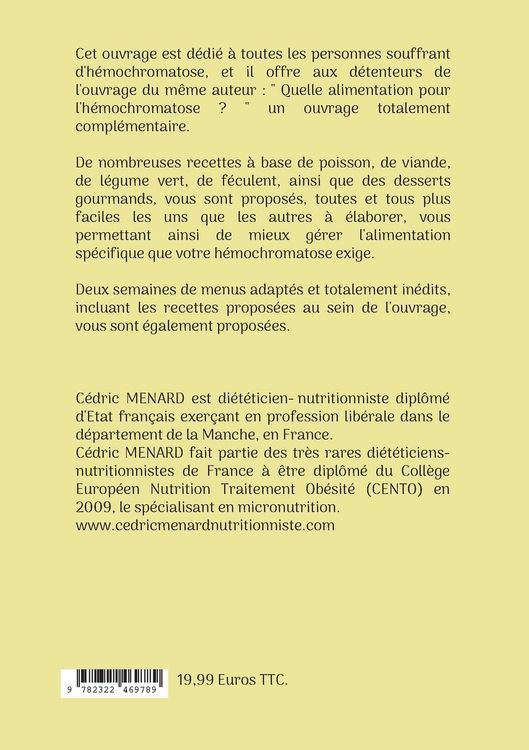 Produktbild: Mes recettes faciles pour l'h&eacute;mochromatose.