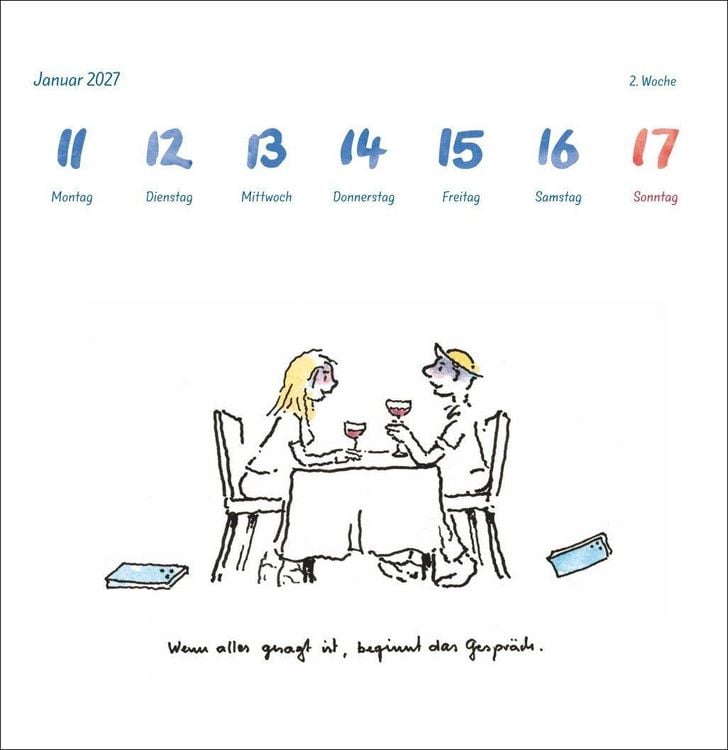 Produktbild: Helme Heine: Philosophisches Premium-Postkartenkalender 2027