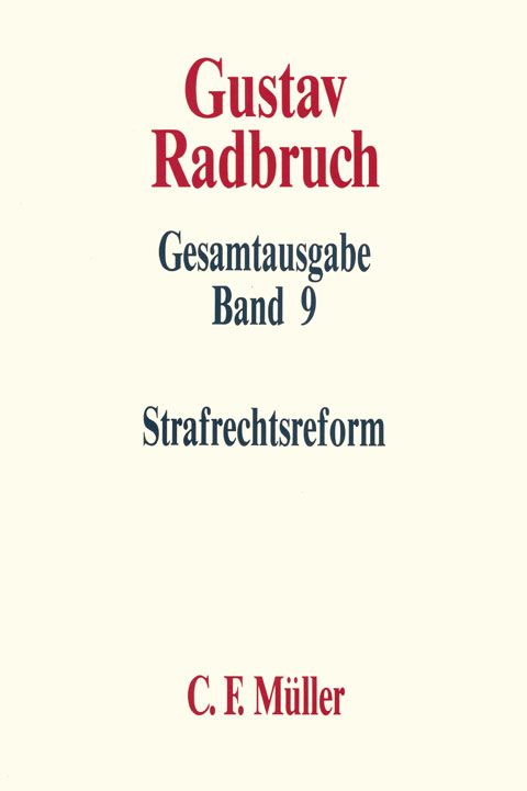 Produktbild: Gustav Radbruch Gesamtausgabe