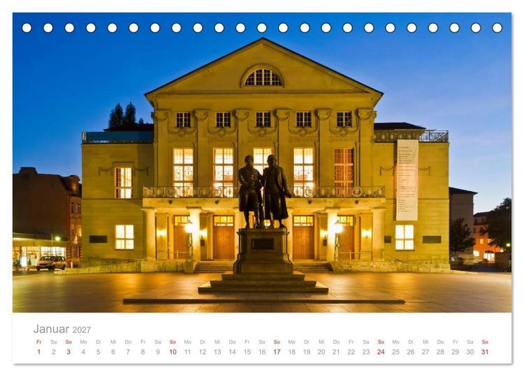 Produktbild: TH&Uuml;RINGEN 2027 (Tischkalender 2027 DIN A5 quer), CALVENDO Monatskalender