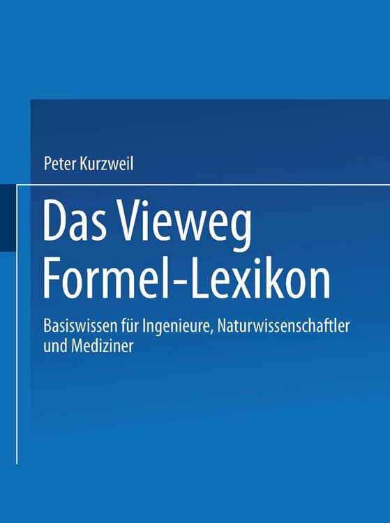 Produktbild: Das Vieweg Formel-Lexikon