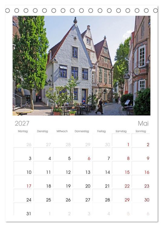 Produktbild: Tischplaner 2027 - Ansichten von Bremen und Bremerhaven (A5 Tischkalender zum Aufstellen) CALVENDO