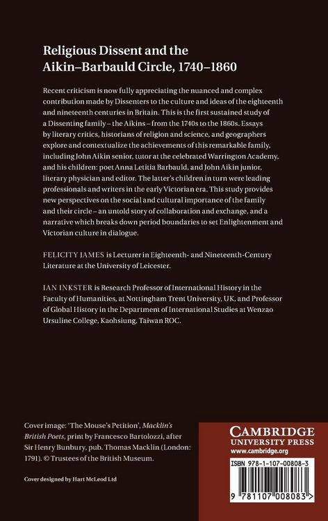 Produktbild: Religious Dissent and the Aikin-Barbauld Circle, 1740-1860