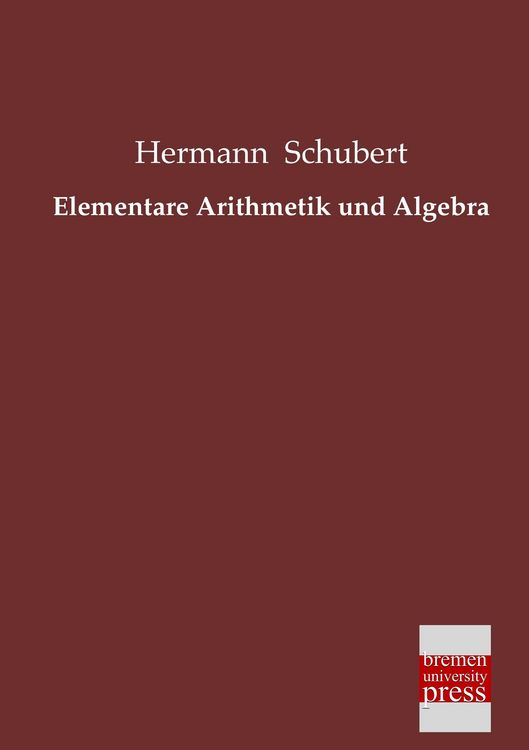 Produktbild: Elementare Arithmetik und Algebra
