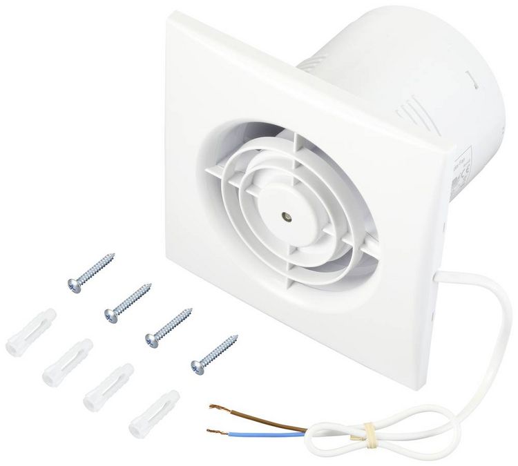 Produktbild: Sygonix Wand- und Deckenl&uuml;fter 230 V/AC 130 m&sup3;/h 100mm