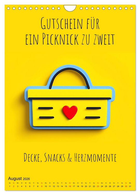 Produktbild: Gutscheinkalender - Gutschein Karten als Geschenk der Liebe (Wandkalender 2026 DIN A4 hoch), CALVENDO Monatskalender