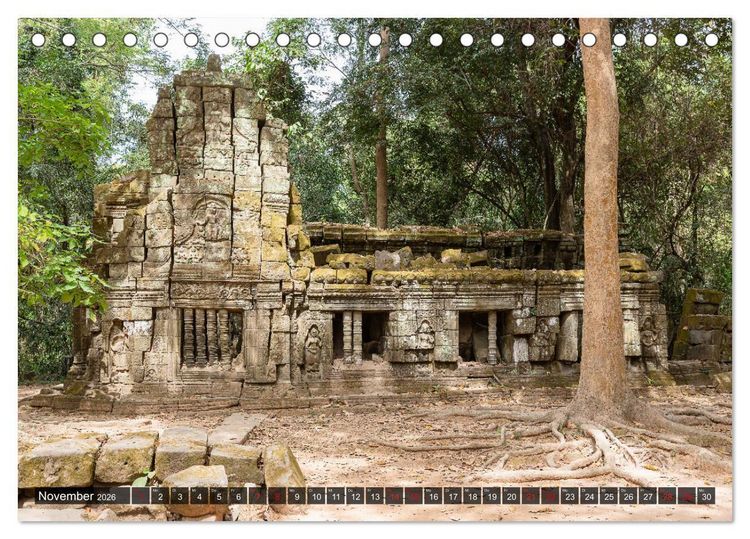 Produktbild: Angkor - Die Tempel der Khmer (Tischkalender 2026 DIN A5 quer), CALVENDO Monatskalender