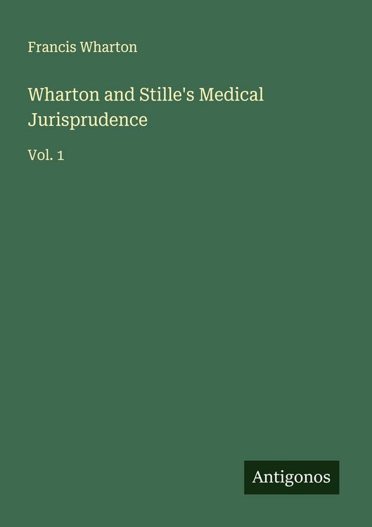 Produktbild: Wharton and Stille's Medical Jurisprudence