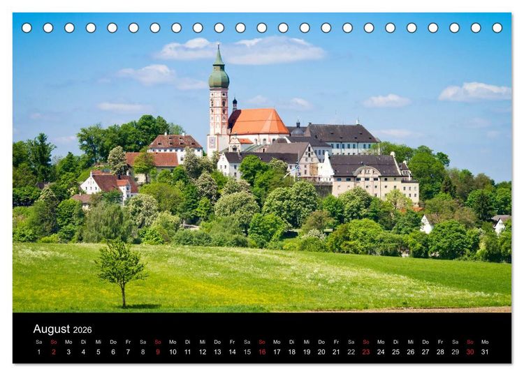Produktbild: Unser Bayern (Tischkalender 2026 DIN A5 quer), CALVENDO Monatskalender